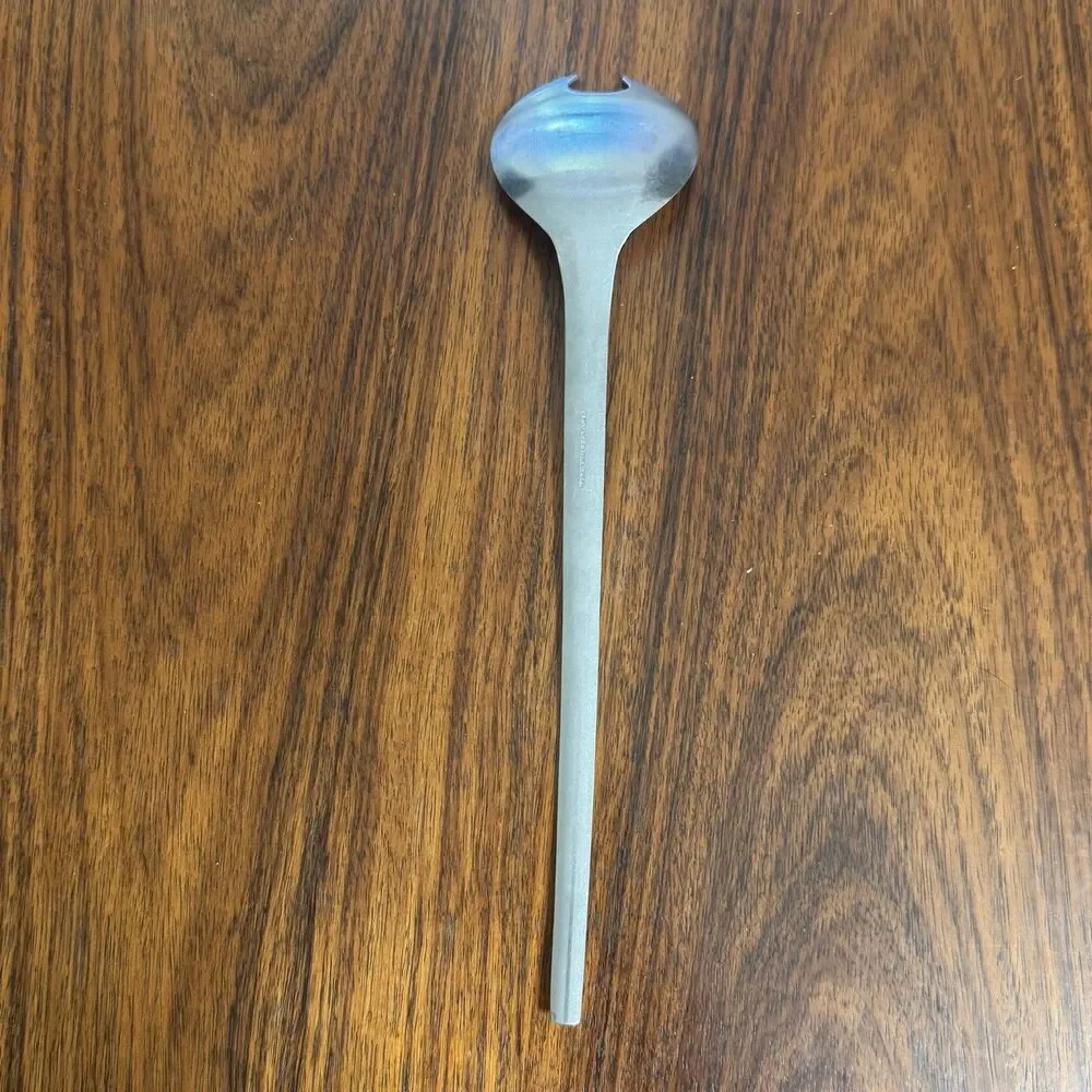 Vintage MCM Japan Stainless Steel Salad Serving Fork Replacement Piece 11”
